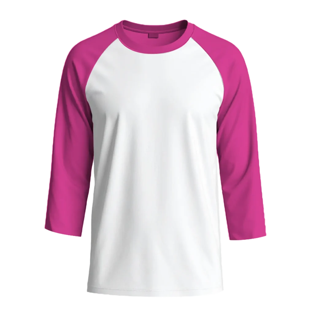 חולצה אמריקאית עם שרוול צבעוני במגוון צבעים עם הדפסה בעיצוב אישי