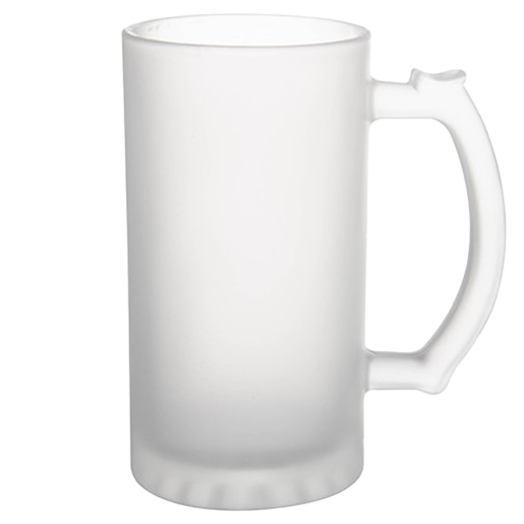 כוס בירה גבוה זכוכית חלבית עם הדפסה בעיצוב אישי