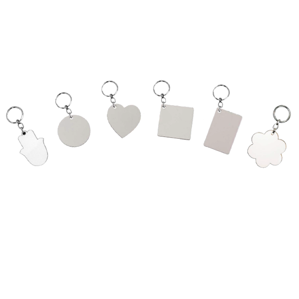 מחזיק מפתחות מעץ במגוון צורות (חמסה, לב, מרובע, עיגול, מלבן, לב.) בהדפסה בעצוב אישי